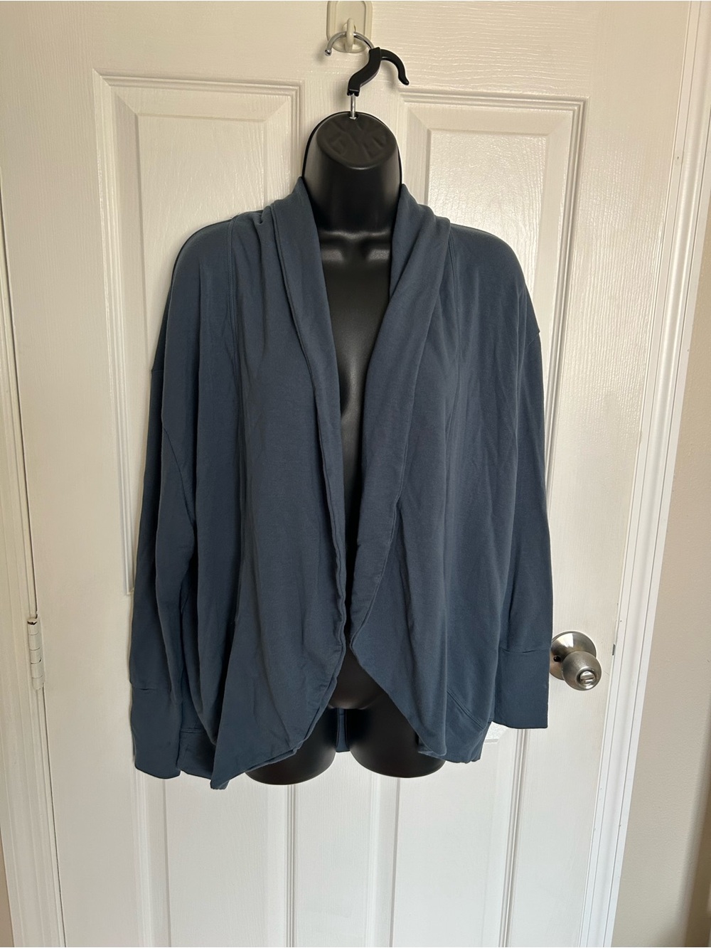 GAPFIT Relaxed Open-Front Cardigan - Slate Blue S